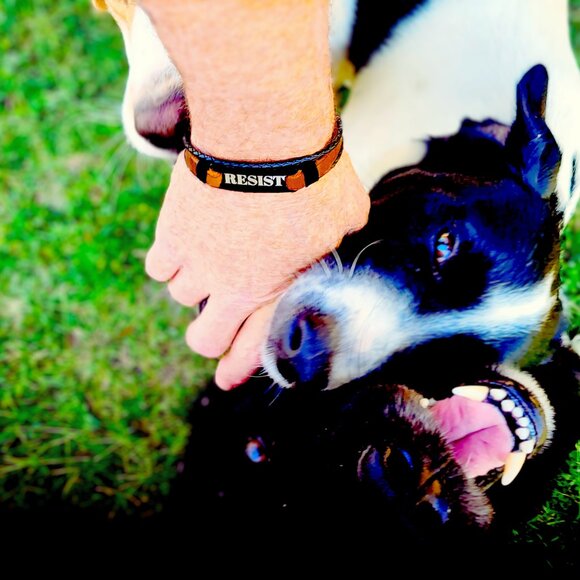 Anti-Trump Unisex Bracelet Patriotic Political Gift for a Combat Veteran. Resist - Picture 6 of 10